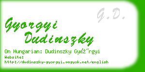 gyorgyi dudinszky business card